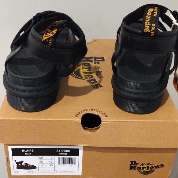 Sold!! Doc Martens Leather Sandals Size Women 10 Men 8- Blaire Gladiator NWT - Picture 5 of 15